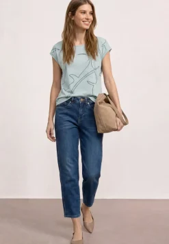 Shirt met burn-out look