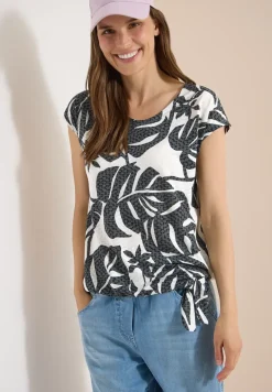 Shirt met burn-out look