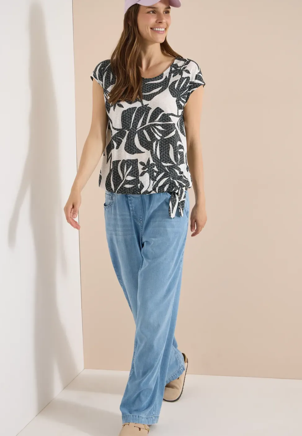 Shirt met burn-out look