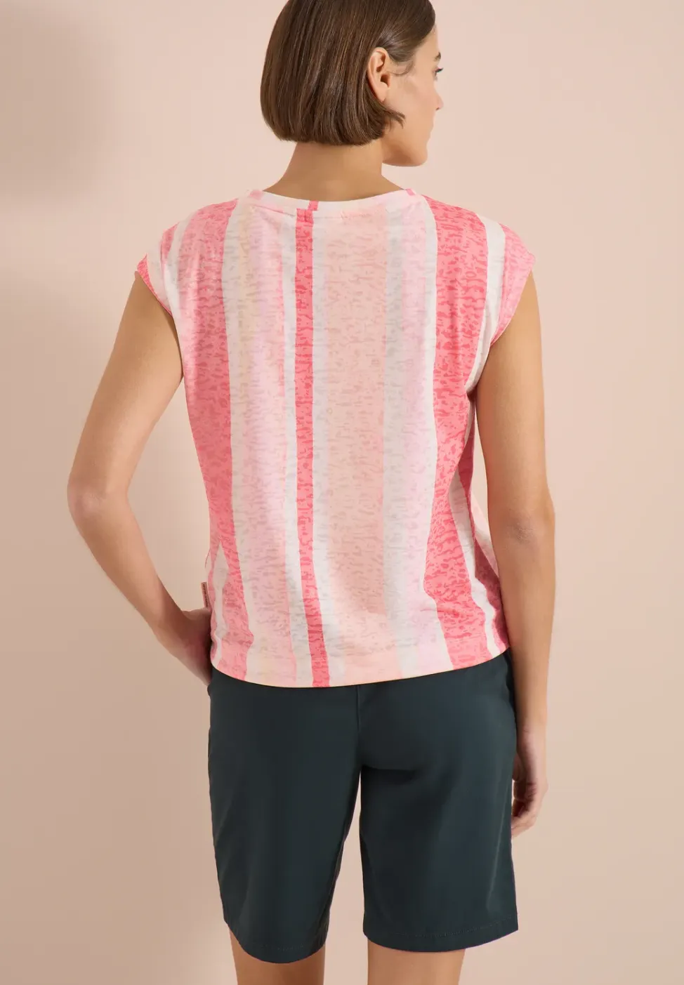 Shirt met burn-out look