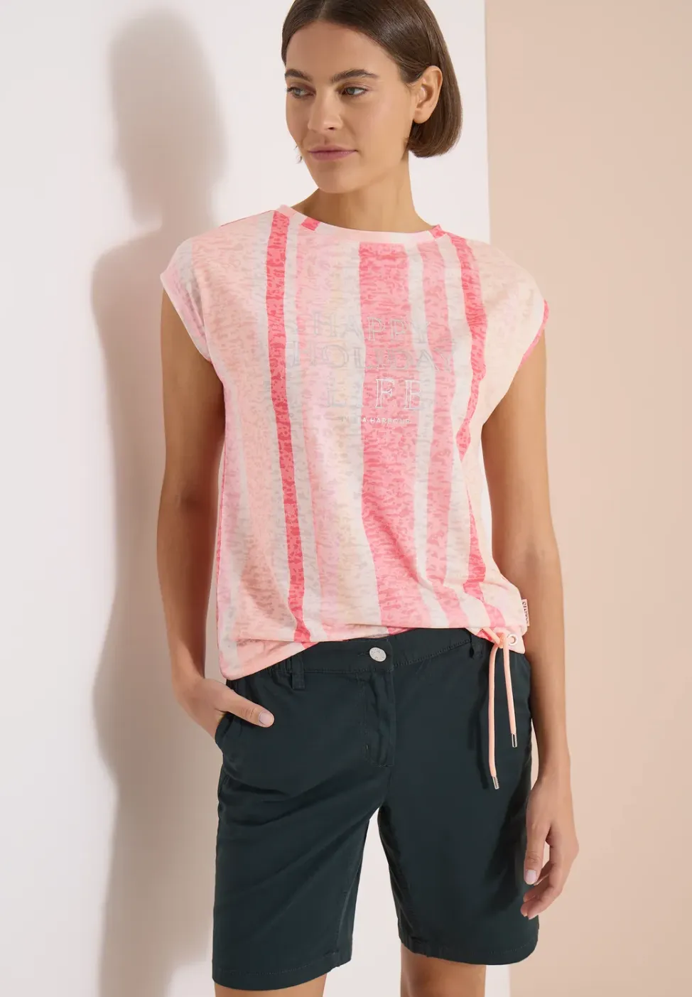 Shirt met burn-out look