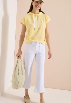 Shirt met capuchon en printdetail