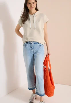 Shirt met capuchon en printdetail