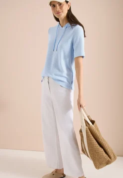 Shirt met capuchon en textuur