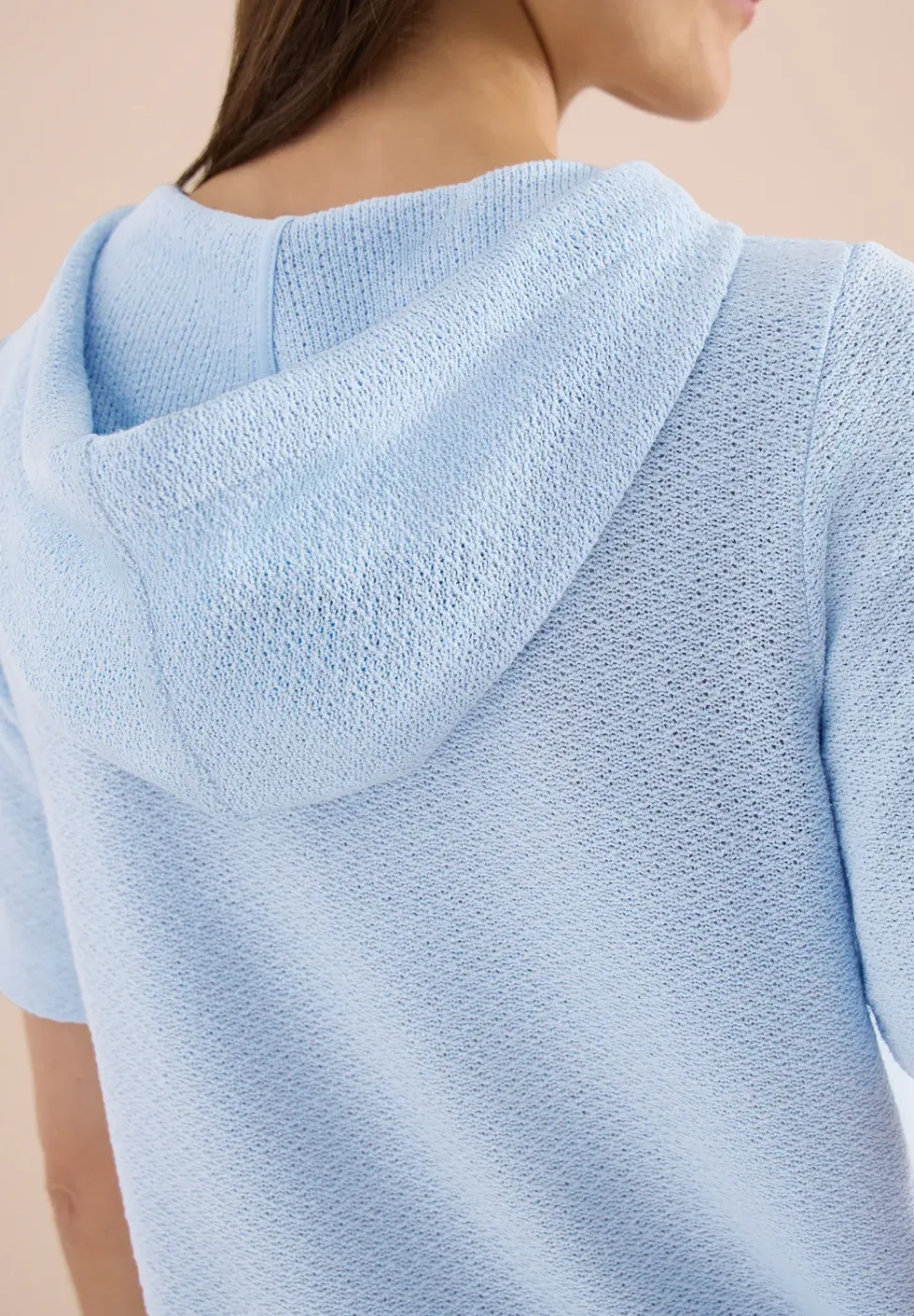 Shirt met capuchon en textuur
