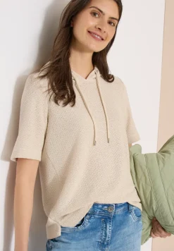 Shirt met capuchon en textuur