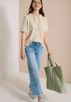 Shirt met capuchon en textuur