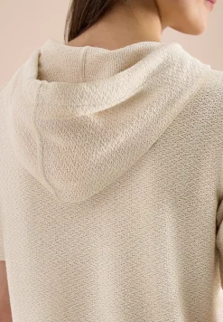 Shirt met capuchon en textuur