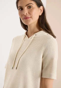 Shirt met capuchon en textuur