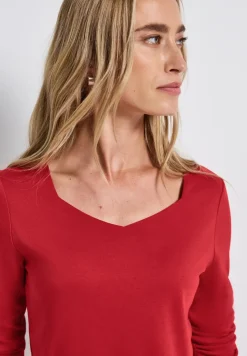 Shirt met carrée halslijn