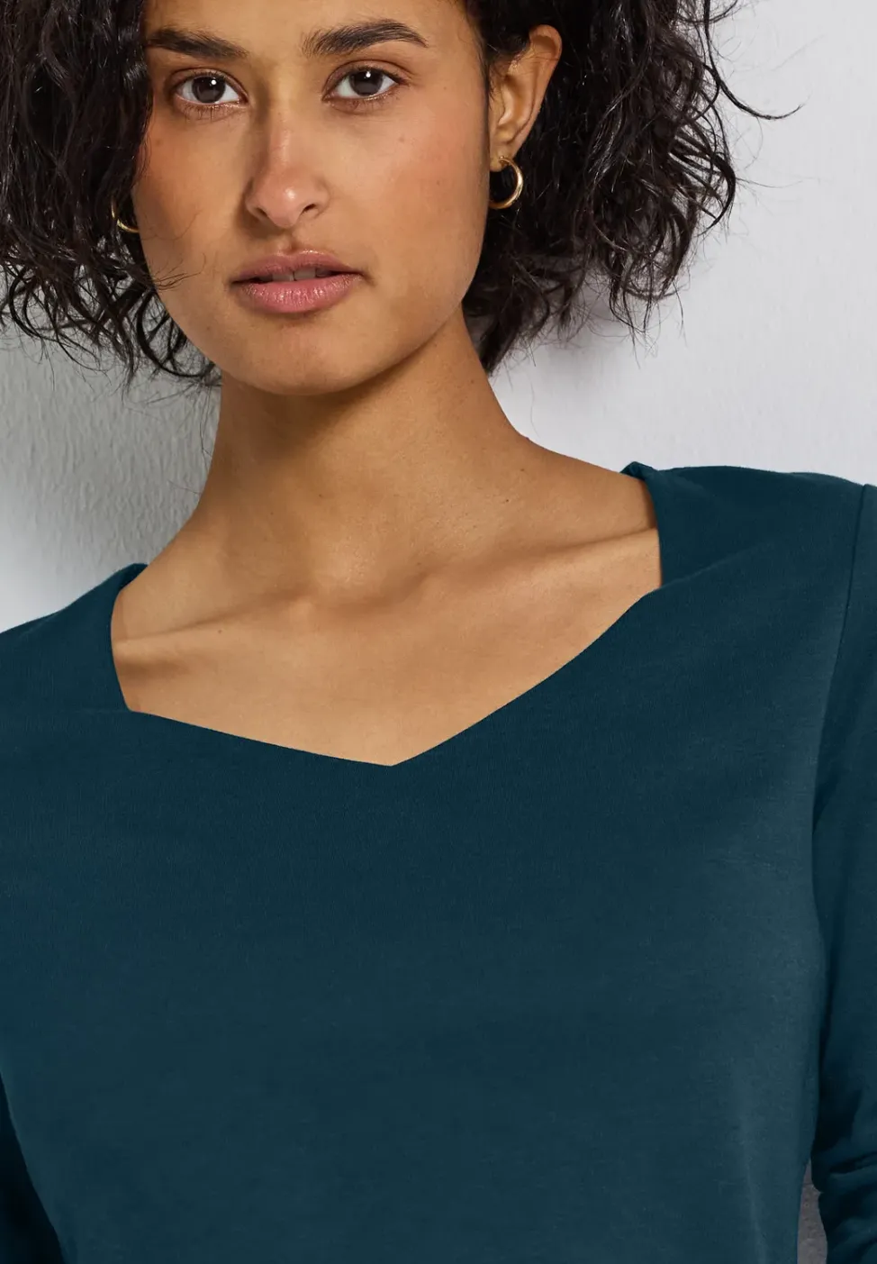 Shirt met carrée halslijn