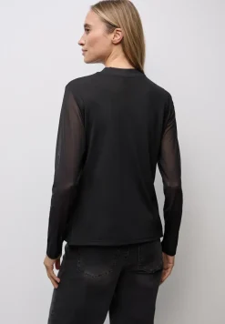 Shirt met col van mesh