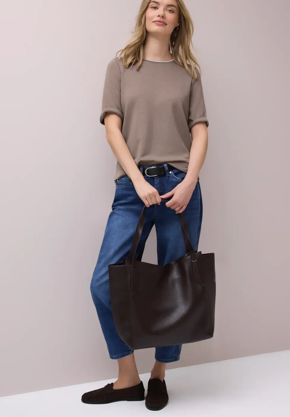 Shirt met contrastdetail