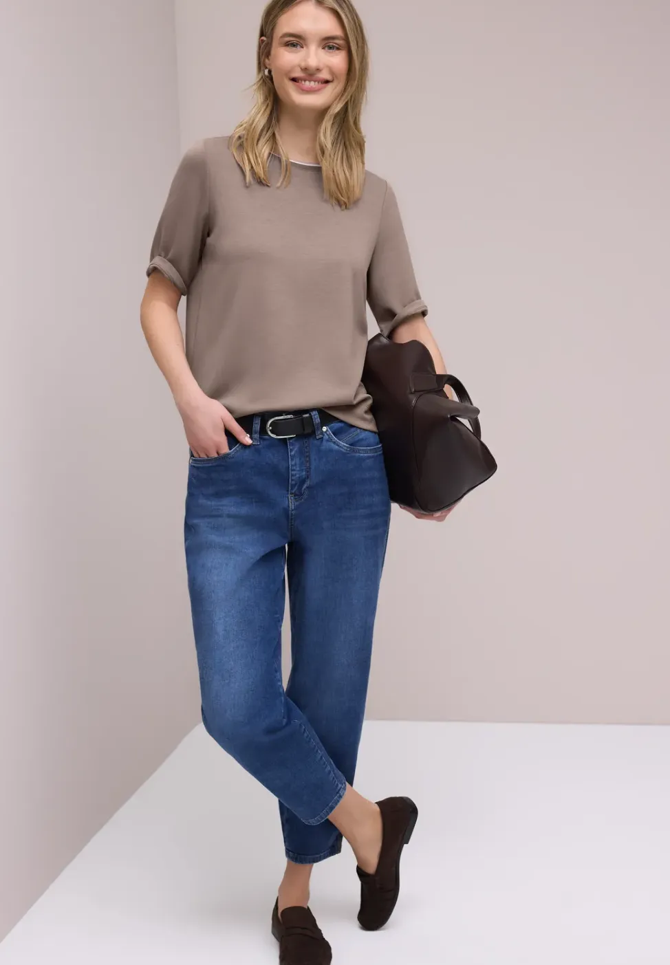 Shirt met contrastdetail