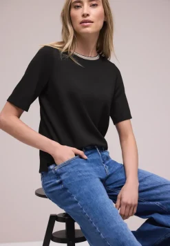 Shirt met contrastdetail