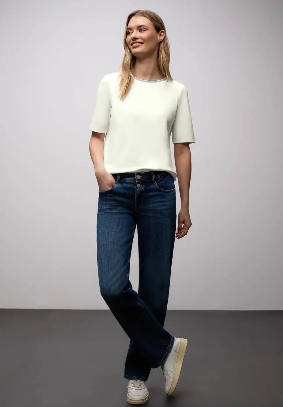 Shirt met contrastdetail