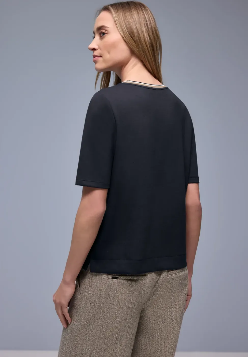 Shirt met contrastdetail