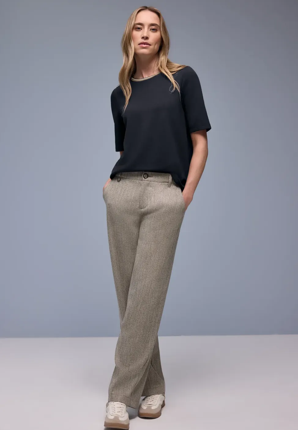 Shirt met contrastdetail