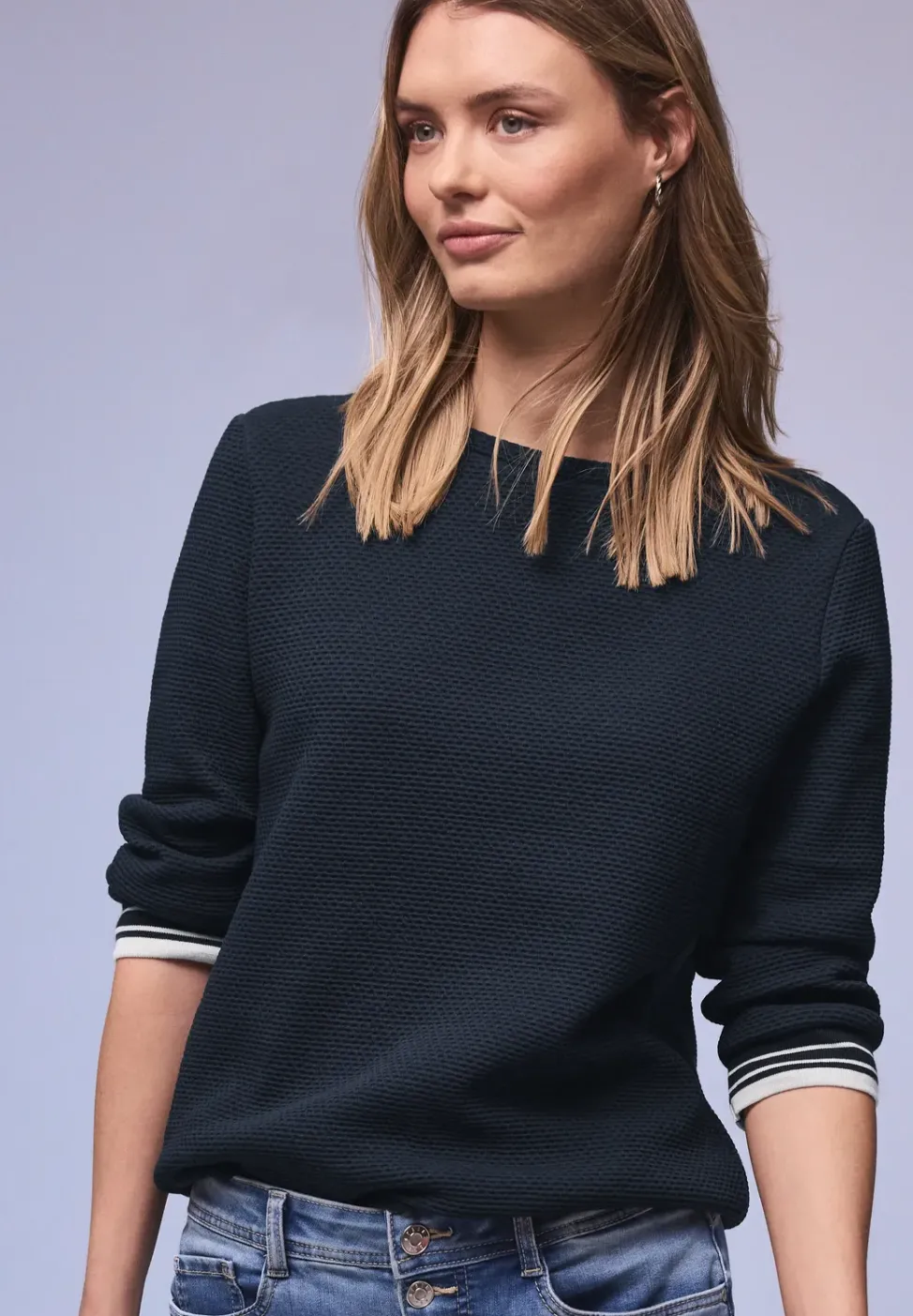 Shirt met contrasterende details