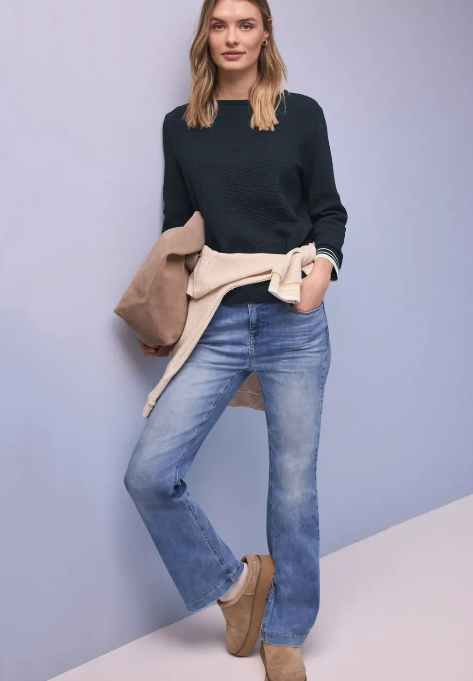 Shirt met contrasterende details