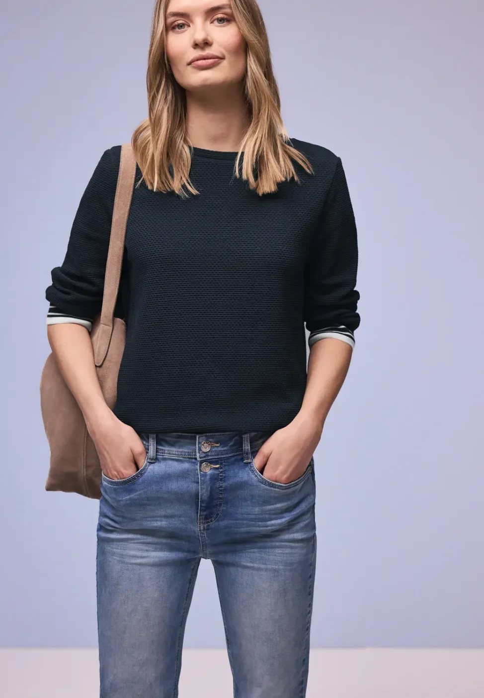 Shirt met contrasterende details