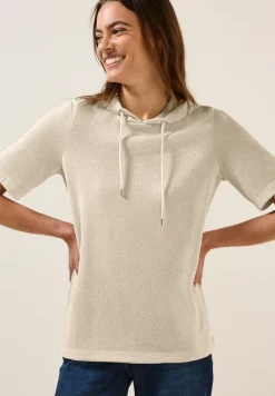 Shirt met crêpe capuchon
