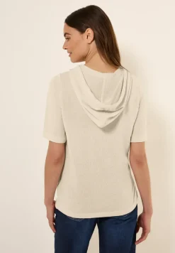 Shirt met crêpe capuchon