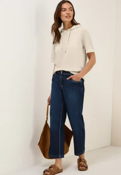 Shirt met crêpe capuchon