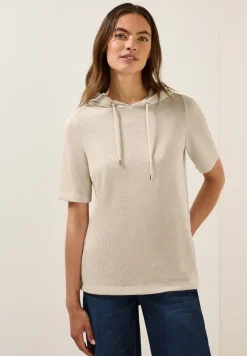 Shirt met crêpe capuchon