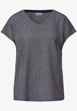 Shirt met crêpestructuur