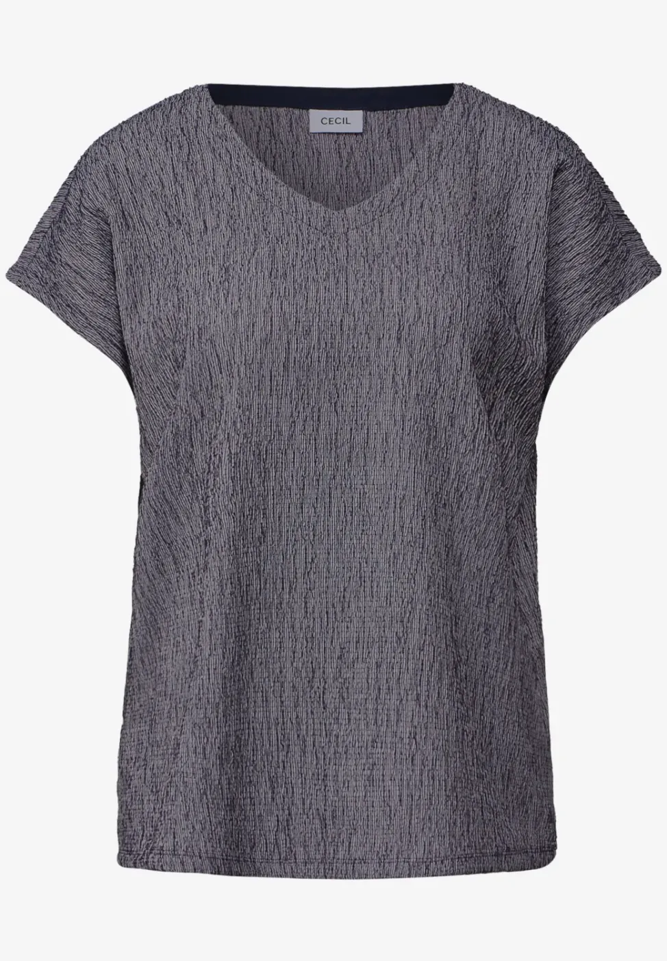 Shirt met crêpestructuur