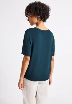 Shirt met decoratieve halslijn
