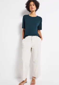 Shirt met decoratieve halslijn