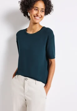 Shirt met decoratieve halslijn