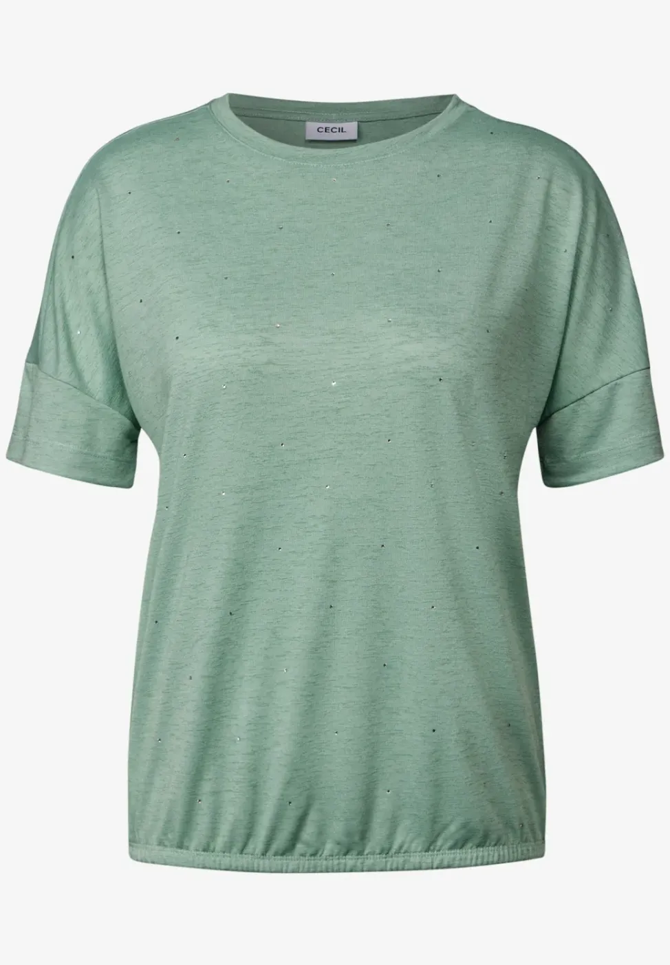 Shirt met decoratieve stenen
