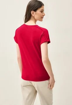 Shirt met decoratieve stiksels