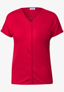 Shirt met decoratieve stiksels
