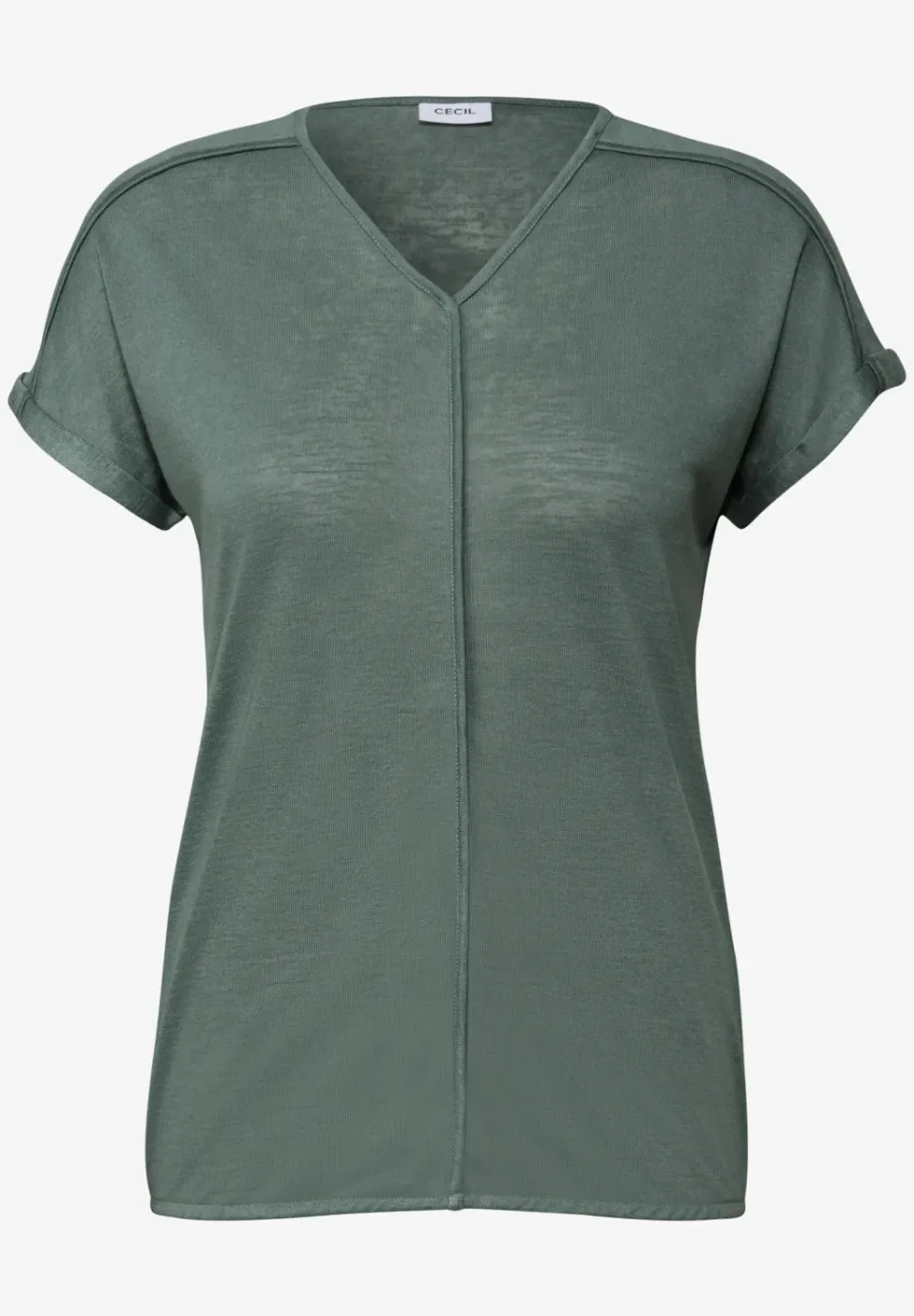 Shirt met decoratieve stiksels