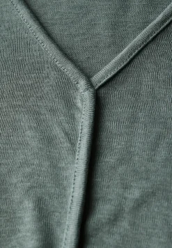 Shirt met decoratieve stiksels