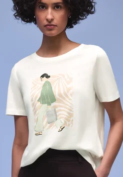 Shirt met deelprint