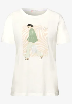 Shirt met deelprint