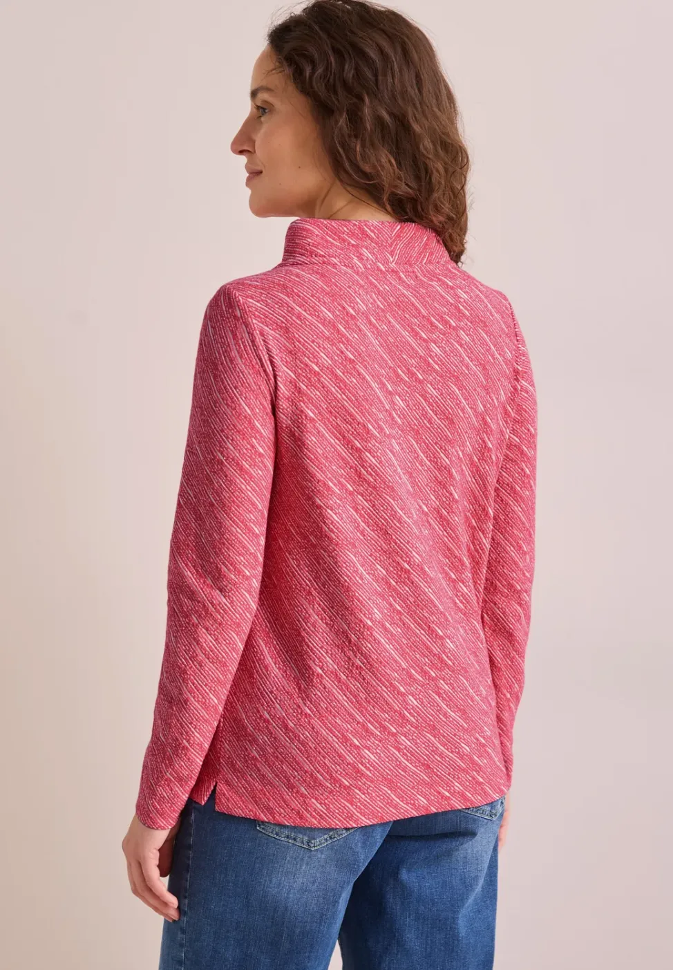 Shirt met diagonale structuur
