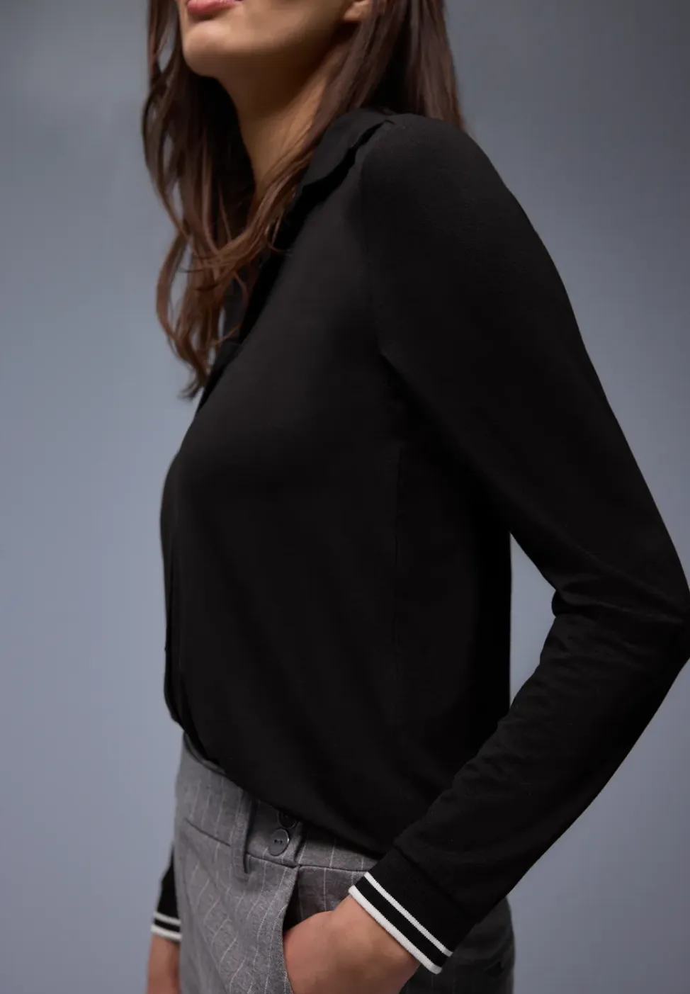 Shirt met een blouse-look