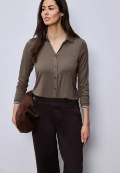 Shirt met een blouse-look