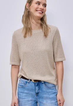 Shirt met een glitterlook