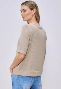 Shirt met een glitterlook
