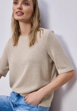 Shirt met een glitterlook