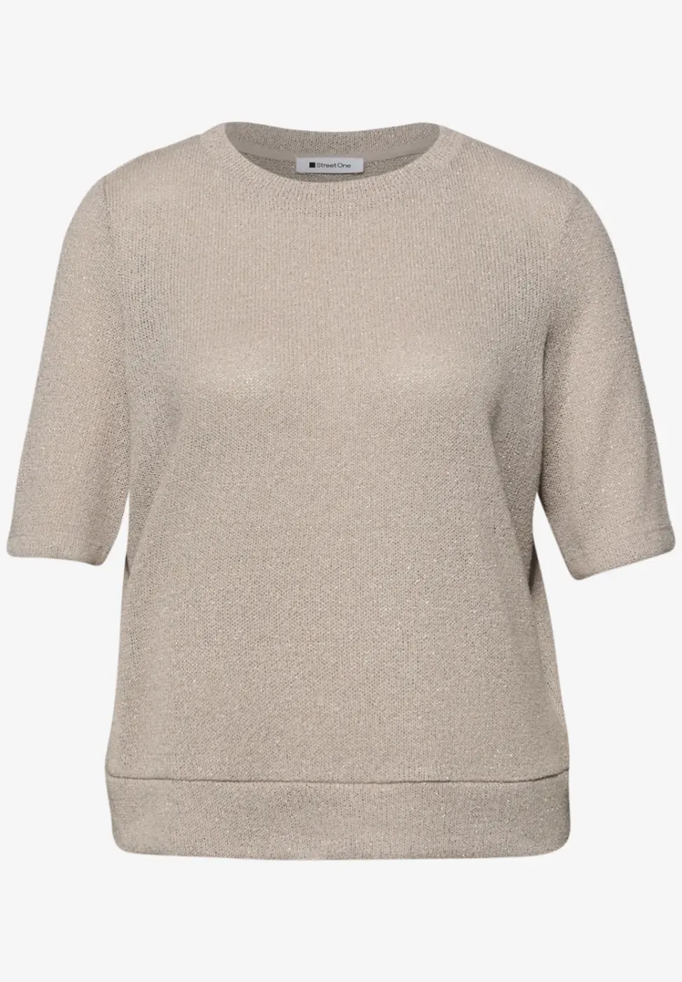 Shirt met een glitterlook