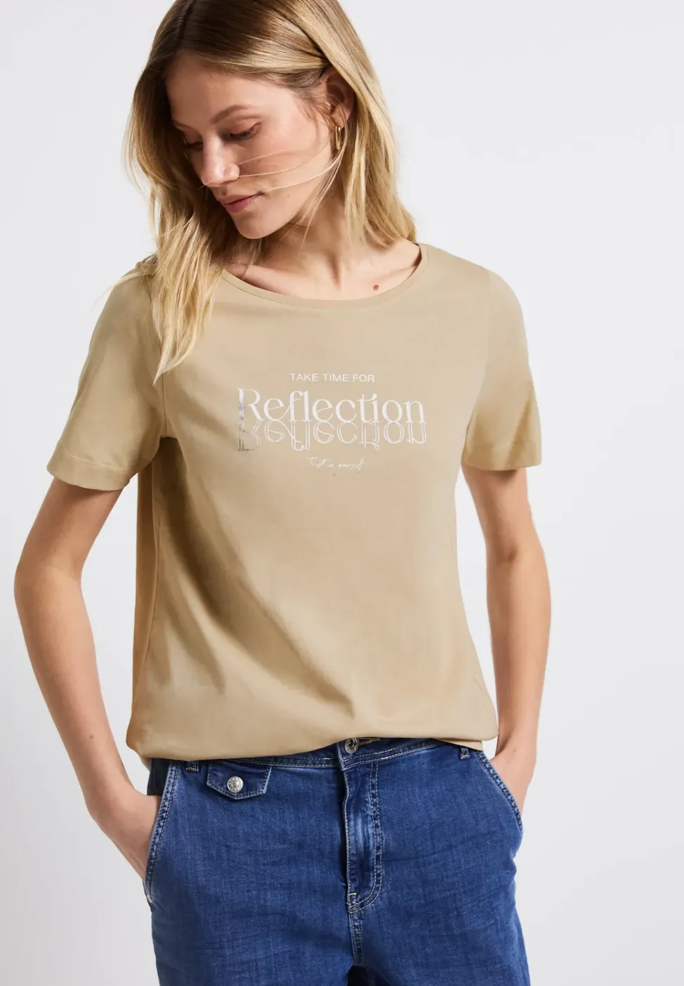 Shirt met folietekst