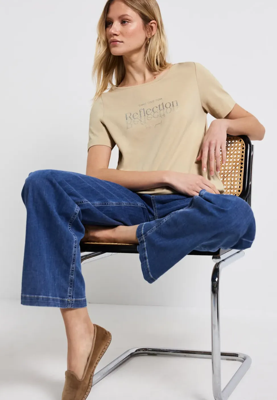 Shirt met folietekst